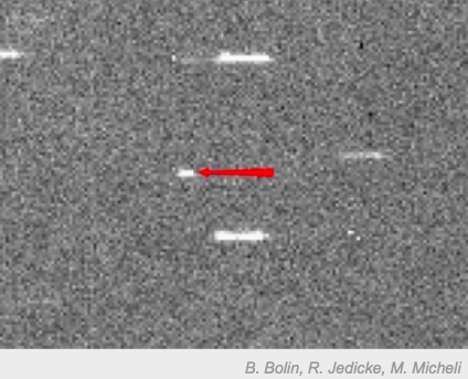 L'objet a été photographié par un télescope