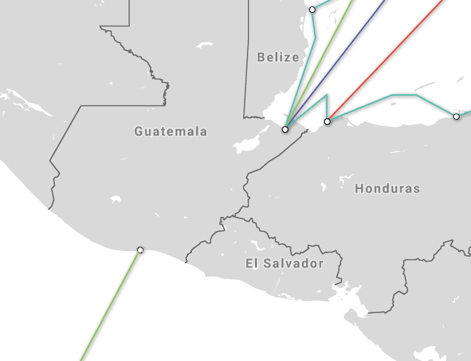 Le Salvador n'est relié par aucun câble...