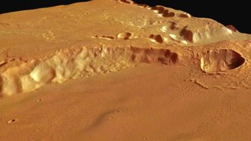 Mars cratère Medusa Fossae