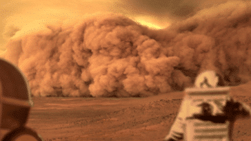 tempête de sable mars