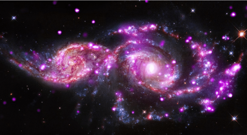 fusion de deux galaxies