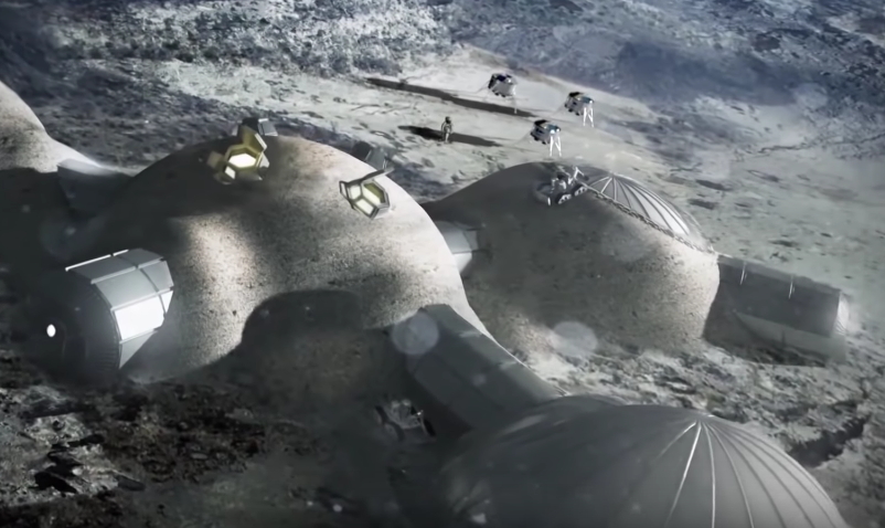 base lunaire régolithe