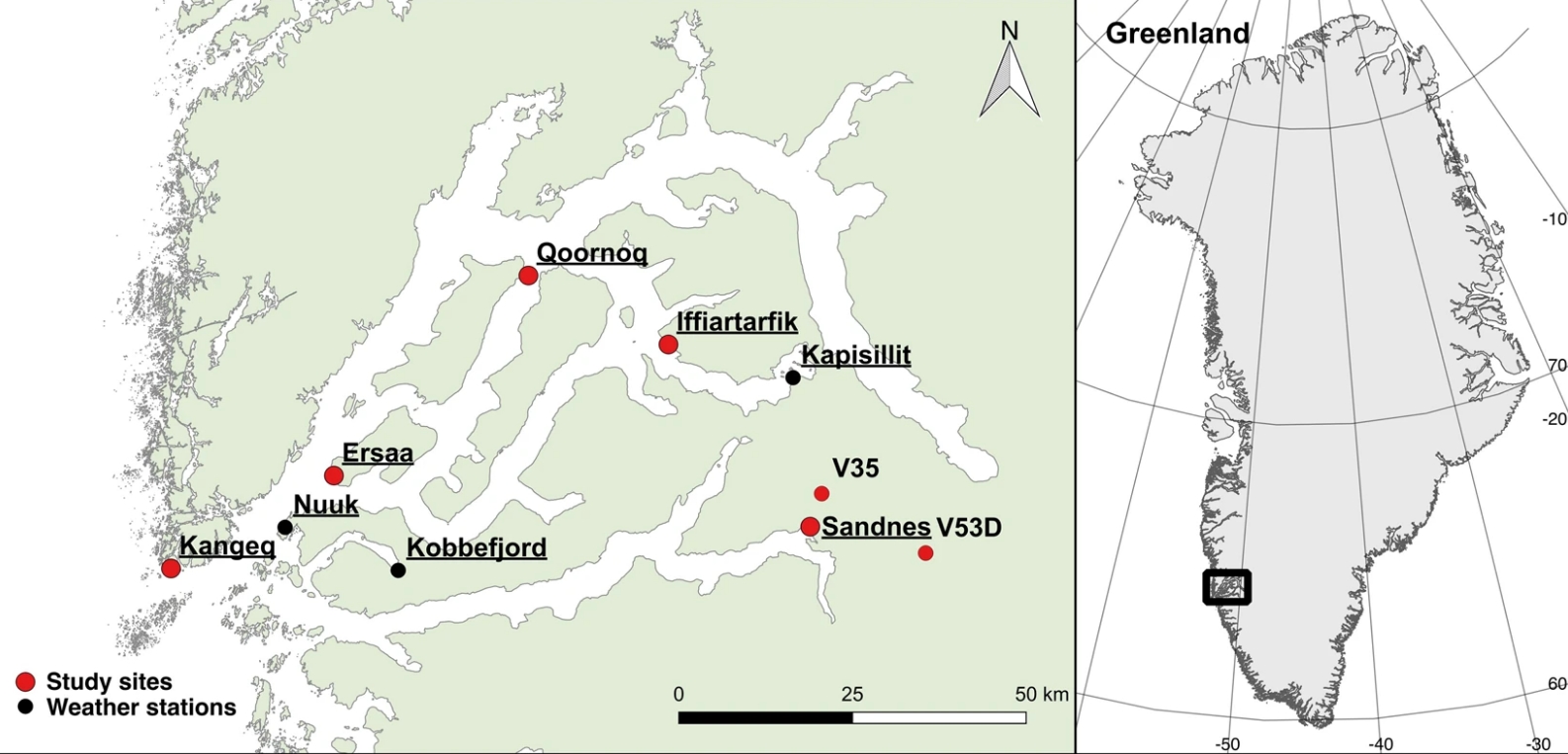 sites archéologiques au groenland
