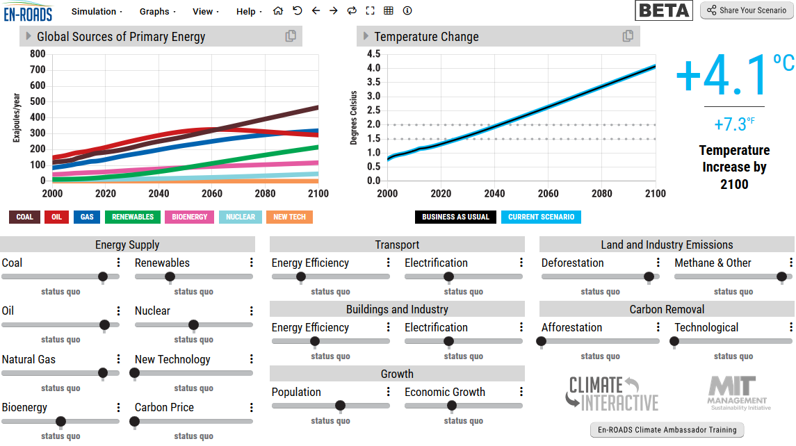 réchauffement climatique simulateur