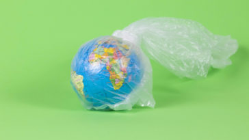 Earth in plastic bag