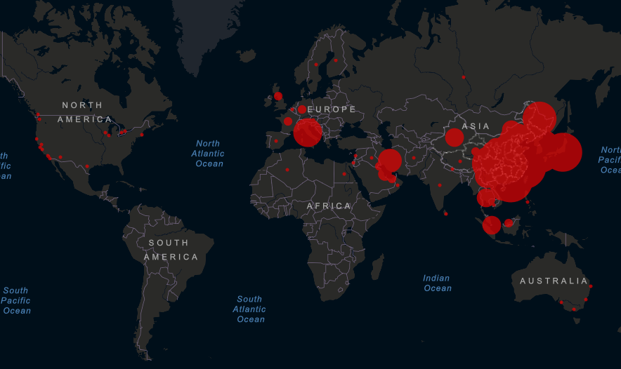 épidémie carte coronavirus