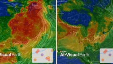 carte chine qualité air pollution