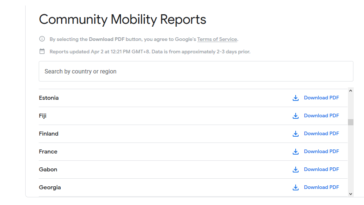 google données coronavirus