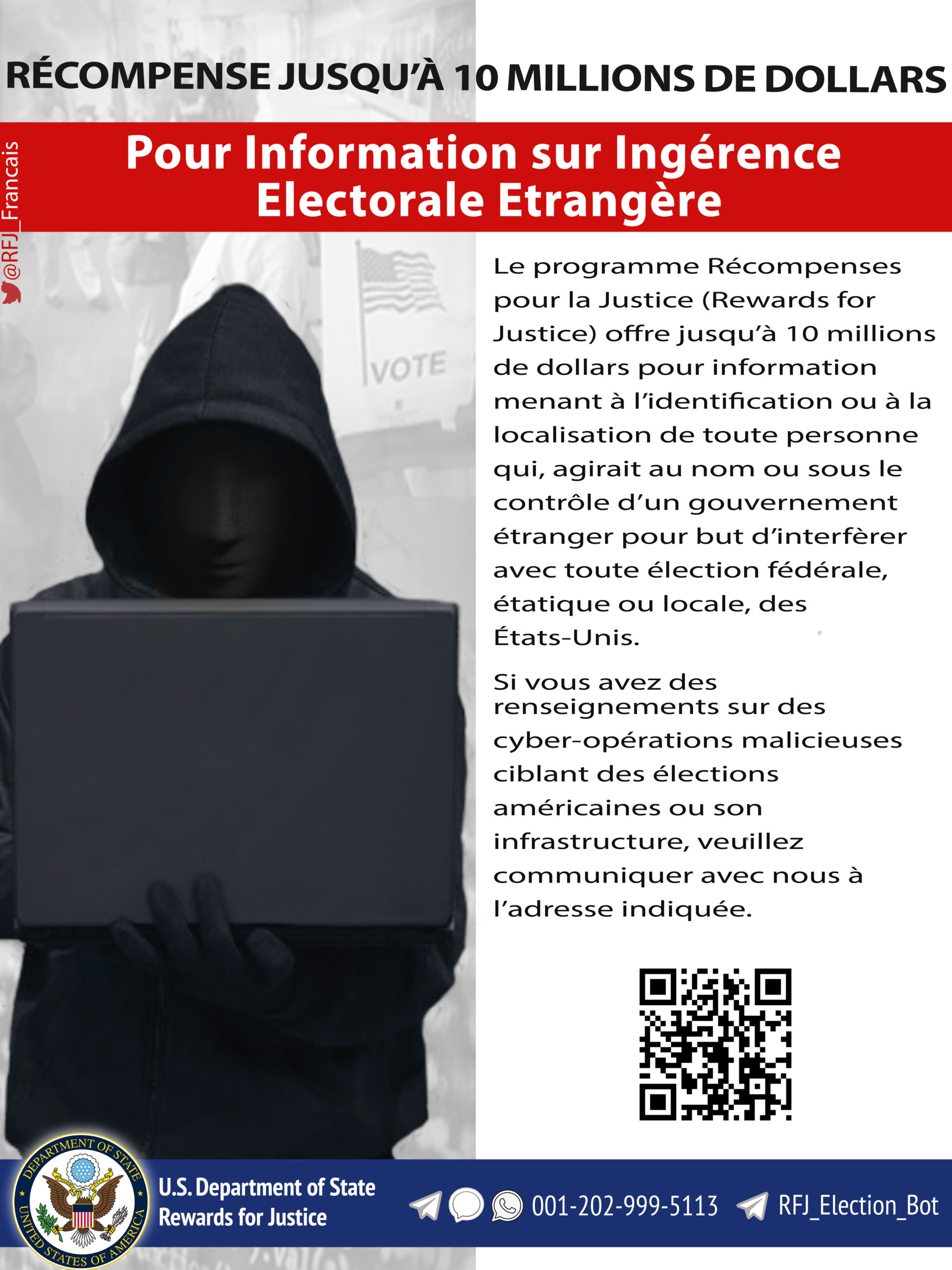 appel recompense cybersecurité etats-unis FR