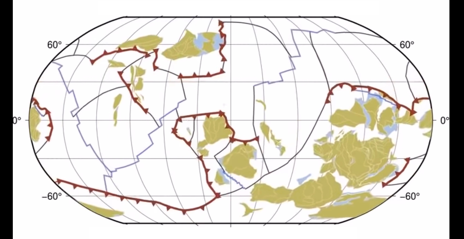 VIDÉO 1 milliard d'années de tectonique des plaques résumé en 40 secondes