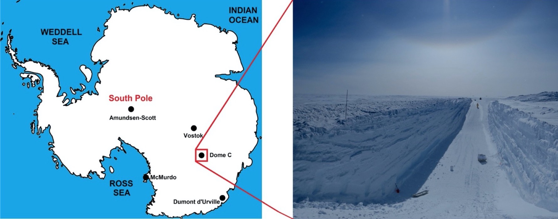 antarctique poussière extraterrestre