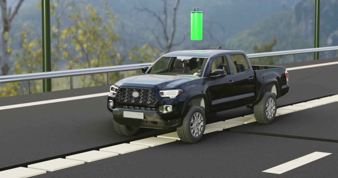 béton magnétisé voiture électrique