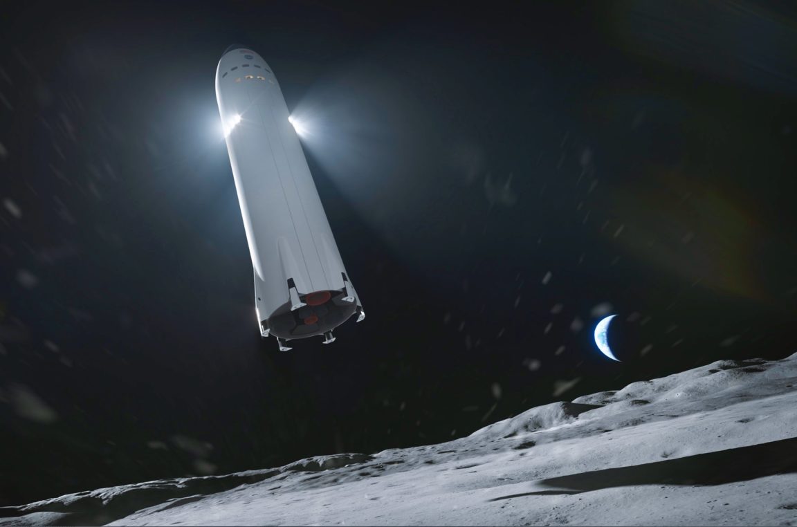 starship spacex lune