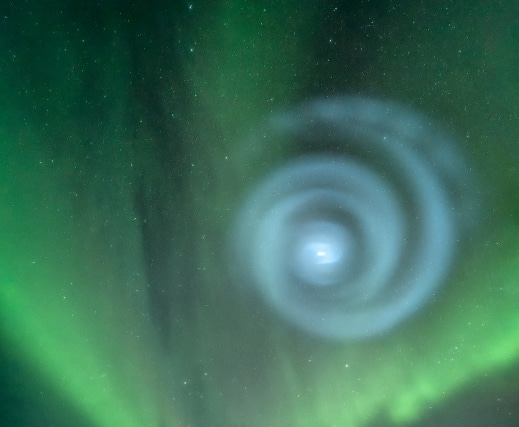 spirale aurores boréales