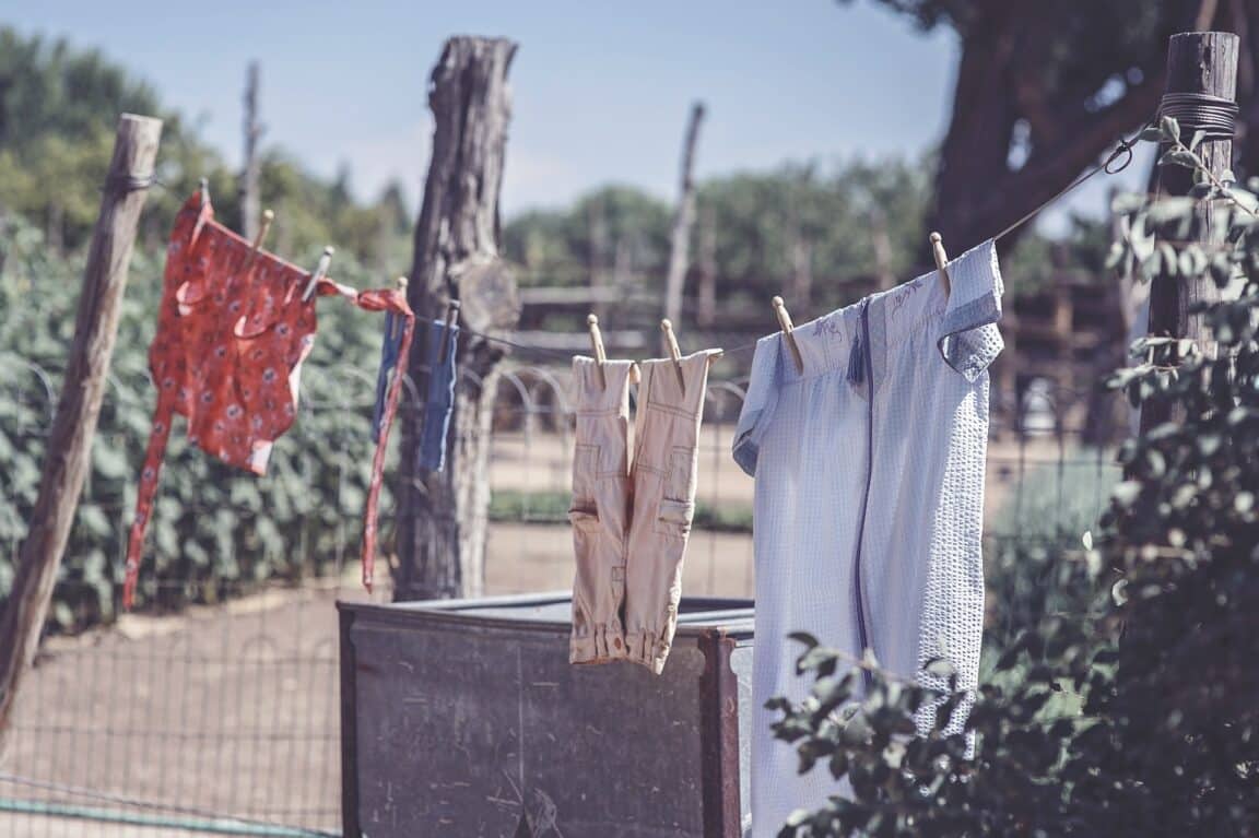 linge séché au soleil