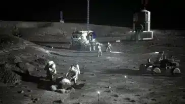 bases lunaires train Lune NASA