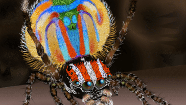 maratus volans araignee paon 3D