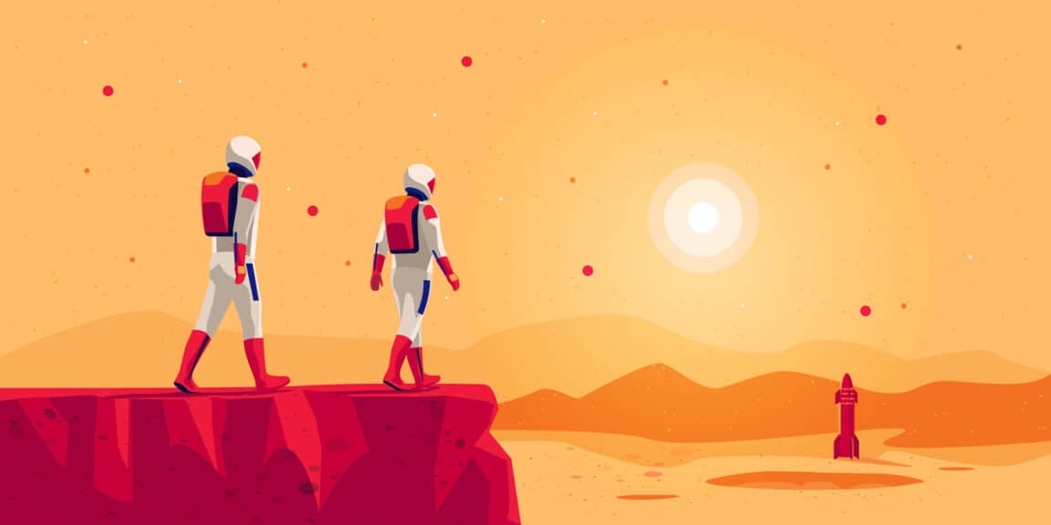 astronautes Mars fusée carburant