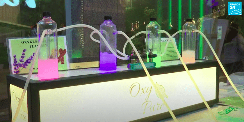 bar à oxygène Inde pollution New Delhi