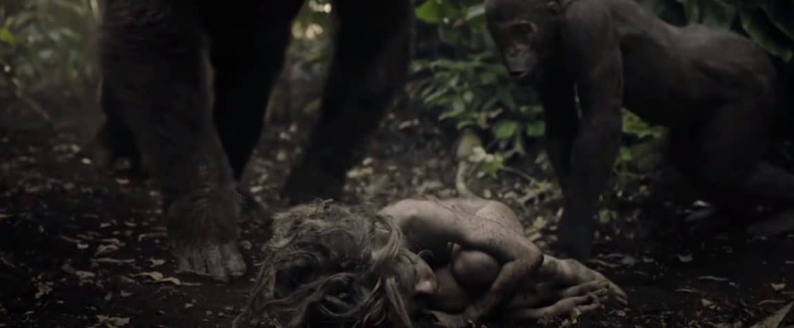 jeune Tarzan singes enfant sauvage