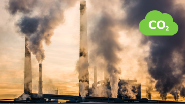 Pollution de l'air par des usines dioxyde de carbone CO2 gaz à effet de serre