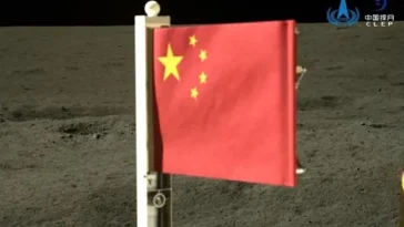 Chang'e 6 Chine Lune drapeau