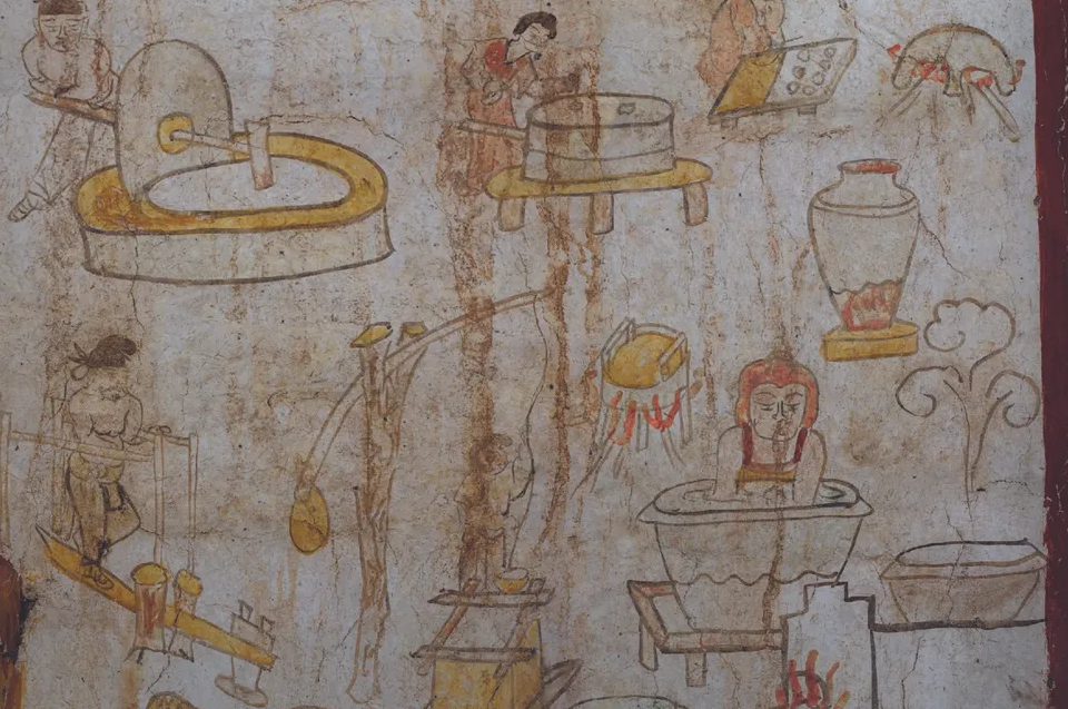 peintures fresques dynastie tang chine vie quotidienne