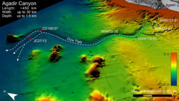 image 3D avalanche sous marine
