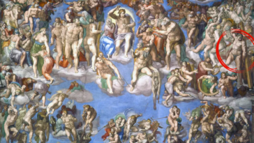 Le Jugement dernier (Michel-Ange) vue rapprochée