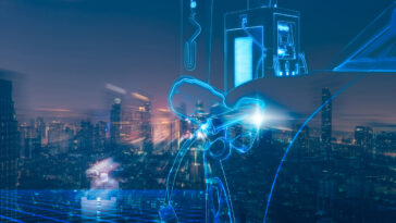 Station de recharge de voiture électrique Énergie durable. Énergie propre. Charge rapide du véhicule parking du futur