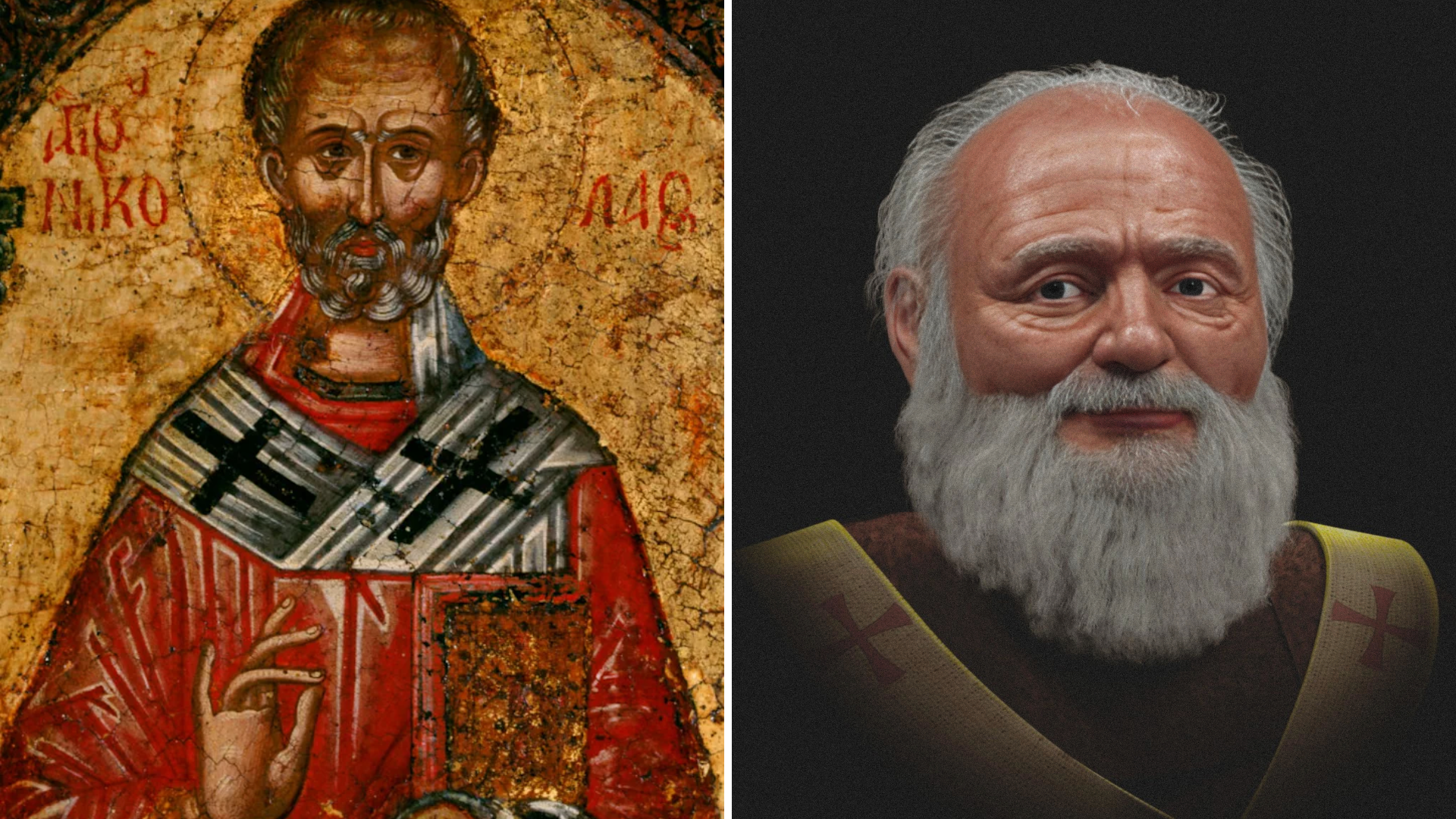 iconographie saint Nicolas reconstruction faciale Père Noël