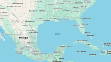 Google map golfe du mexique golfe d'Amérique