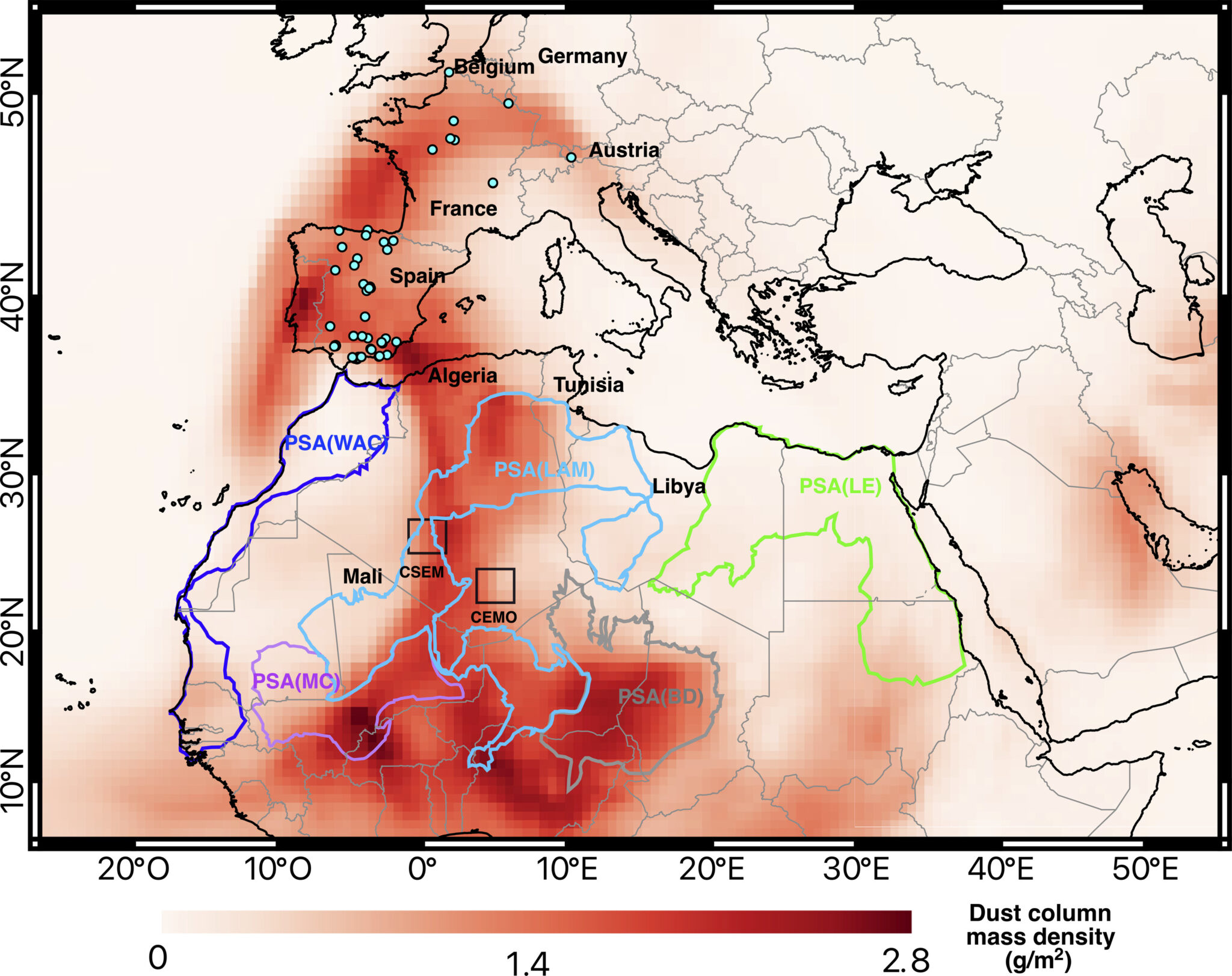 carte poussière radioactive 2022