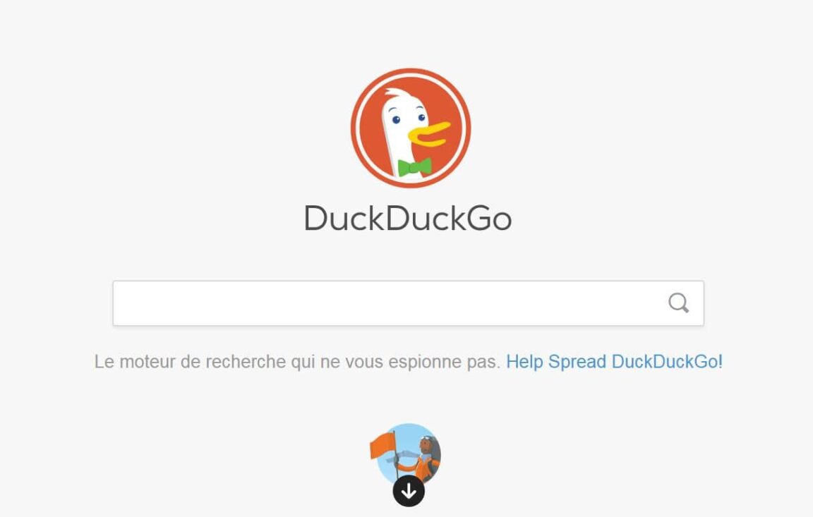 DuckDuckGo page d’accueil