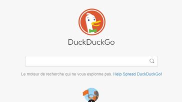 DuckDuckGo page d’accueil