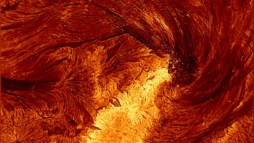 éruption solaire soleil