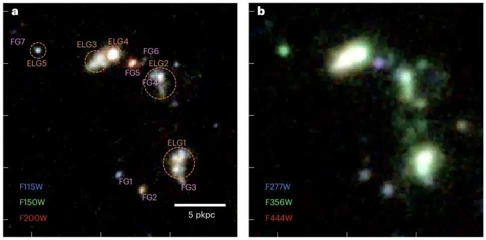 collision galaxies james webb quintette
