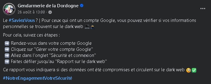 capture gendarmerie dark web